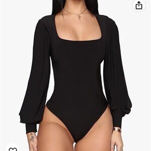 JORASOB Women's Square Neck Long Sleeve bishop Sleeve Tops